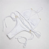 New sexy split bikini strap tether split swimsuit