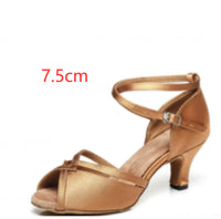 Latin Dance Shoes Soft Bottom Women's Adult Seamless Heel Wrapped High