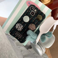 Retro Plaid Button Phone Case
