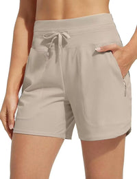 European And American High Waist Yoga Loose Leisure Sports Shorts