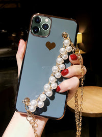 Compatible with Apple , Pearl bracelet phone case