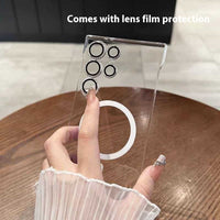 Frameless Magnetic Suction Comes With Lens Protector Frosted Apply Mechanically Phone Case