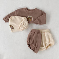 Long sleeve shorts children's suit