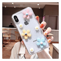 Glitter chrysanthemum mobile phone case