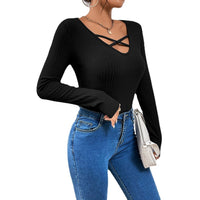Slim Fit Slimming Long Sleeves Top For Women