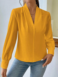 Long Sleeve Design Sense V-neck Loose Top