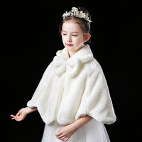 Children's Cloak Double Layer Thick Fur Shawl