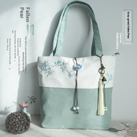 Artistic Retro Canvas Chinese Style Shoulder Handbag