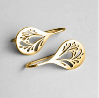 Women's Artistic Hollow Leaf Earrings