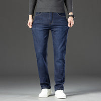 Fleece Lined Padded Warm Keeping Jeans For Men