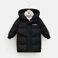 Mid-length Thickened Children's Down And Wadded Jacket