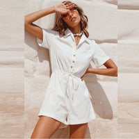 Single breasted high waist jumpsuit