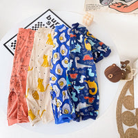 Simple Cartoon Print Cotton Baby Bodysuit