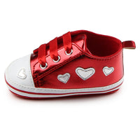 Bright leather love soft bottom toddler shoes