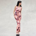 Womens Fashionable Sexy Off-Shoulder Waist-Cinching Dress