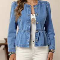 European And American Leisure All-matching Pullover Round Neck Puff Sleeve Top