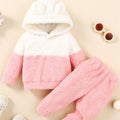 Girls' Fashion Casual Long Sleeve Patchwork Top Trousers Two-piece Suit