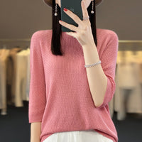 New Worsted Wool Front Line Ready-made Garments Round Neck
