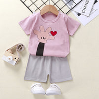 Baby T-shirt shorts cotton two-piece suit
