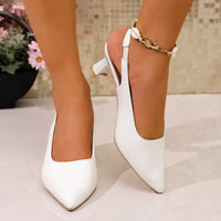 Pointed Toe Sandals Women's Mid Heel