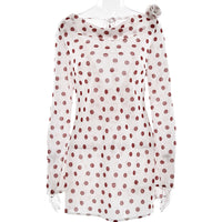 Sexy Scoop-Neck Backless Polka-Dot Chiffon Dress