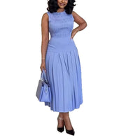 Fashionable Slim-fit Solid-color Dress For Women