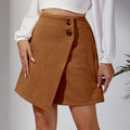 Women's Autumn And Winter Suede Irregular Skirt