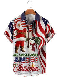 European And American Christmas Plus Size Men's 3D Shirt