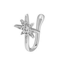 Brass Inlaid Zircon Star Heart Crown Nose Ring