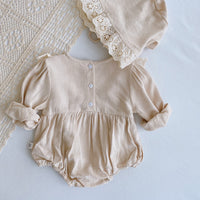 Free Hat Lace Onesie Baby Spring Clothes Newborn Rompers One Year Old Celebration Dress