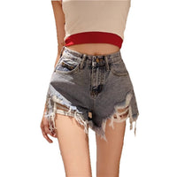 Slim Hot Girl Ripped Denim Shorts
