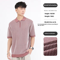 Ice Silk Polo Shirt Short-sleeved Men's High-grade Light Luxury Business