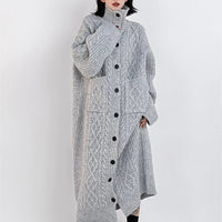 Sweater Women's Casual Knitted Cardigan Long-cut Coat