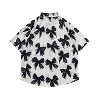 Fashion Bowknot Printed Shirt For Men And Women