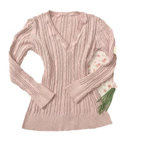 Gentle Simple All-match Long Sleeves Sweater For Women