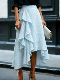 New Irregular Wave-Hem Elegant Skirt
