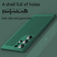Applicable To S23ultra Phone Case S23 Honeycomb Heat Dissipation S22 All-inclusive Drop-resistant S22ultra Silicone Transparent S21 Magnetic Suction Frameless Note20ultra Ultra-thin Note10