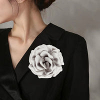 Elegant Business Suit Accessories Big Flower Sweater Brooch