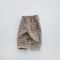 Children's Plaid Pants Infant Toddler Autumn