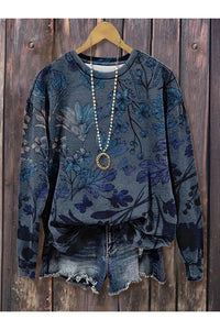 European And American Printing Long Sleeve Casual Top Autumn Winter Sweater