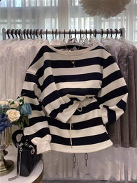 Head-turning, High-end Relaxed-fit Striped Set