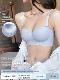 Half Cup Bra Small Breasts Lady's Push Up Big No Wire Accessory Breast Push Up Anti-sagging No Trace Bra