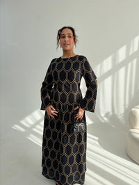 Middle Eastern 3D Embroidered Dress