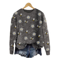 3D Digital-Print Crew-Neck Sweater In A Faux-Sweater Style
