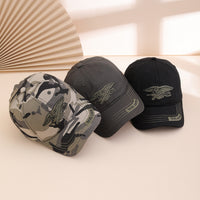 Spring And Autumn Fashion Patchwork Embroidered Letter Baseball Cap, Military Style Outdoor Versatile Straw Hat