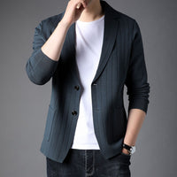 Spring And Autumn Men's Knitted Cardigan Slim Fit Casual Small Suit Coat