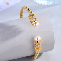 Women's Fashion All Match Simple Sand Gold Bracelet