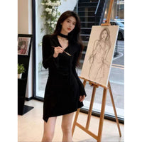 High-End V-Neck AutumnWinter Dress