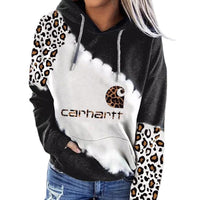 Letter-print Long-sleeve Hooded Pullover Casual Sweatshirt