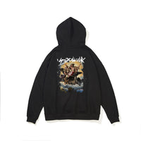 Retro Oil Painting Printed Loose Sweatshirt Men